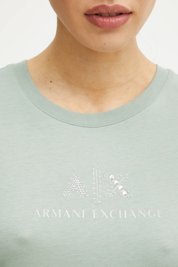 Armani Exchange t-shirt in cotone XW000386.AF10354 verde