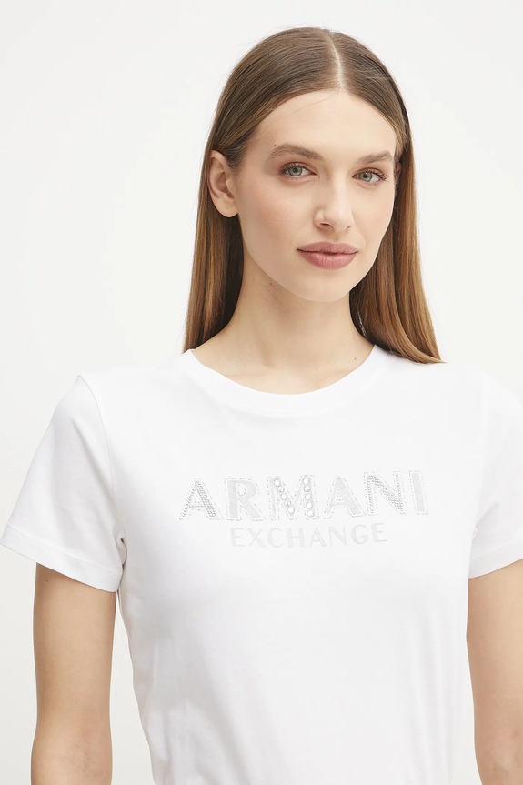 Armani Exchange t-shirt in cotone bianco XW000387.AF10354