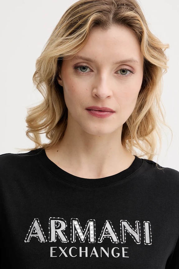 Armani Exchange t-shirt in cotone nero XW000387.AF10354