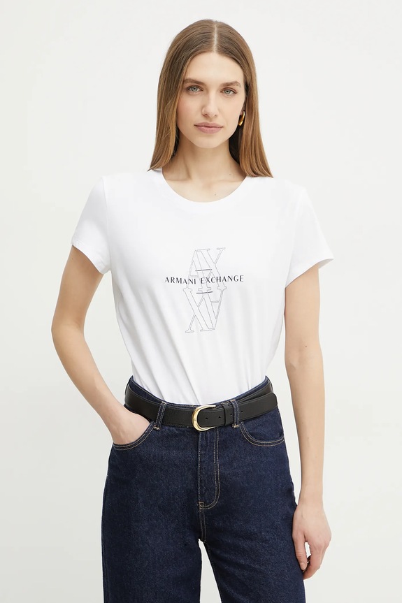 Armani Exchange t-shirt nadruk biały XW000512.AF11929
