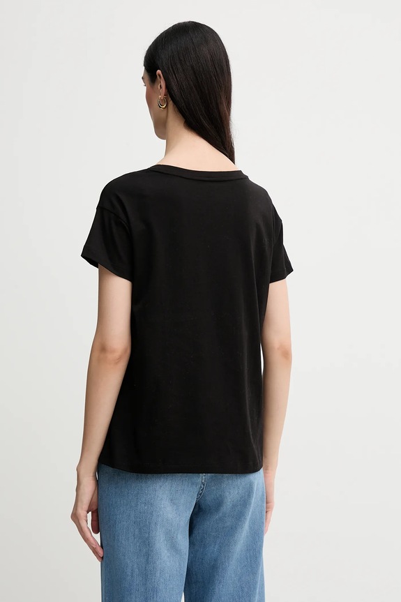 Bombažna kratka majica Armani Exchange XW000515.AF10359 črna SS25