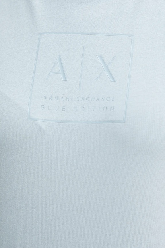 Bombažna kratka majica Armani Exchange modra XW000530.AF10359