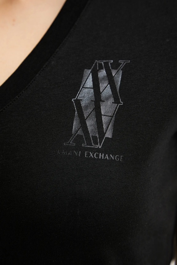 Armani Exchange pamut póló XW000553.AF12064 fekete