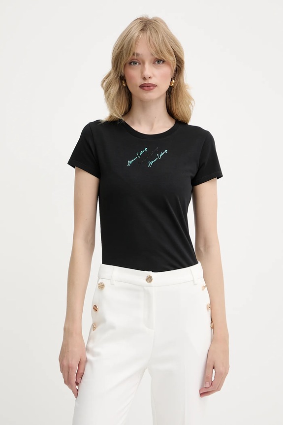 Tričko Armani Exchange hladký černá XW000599.AF10355