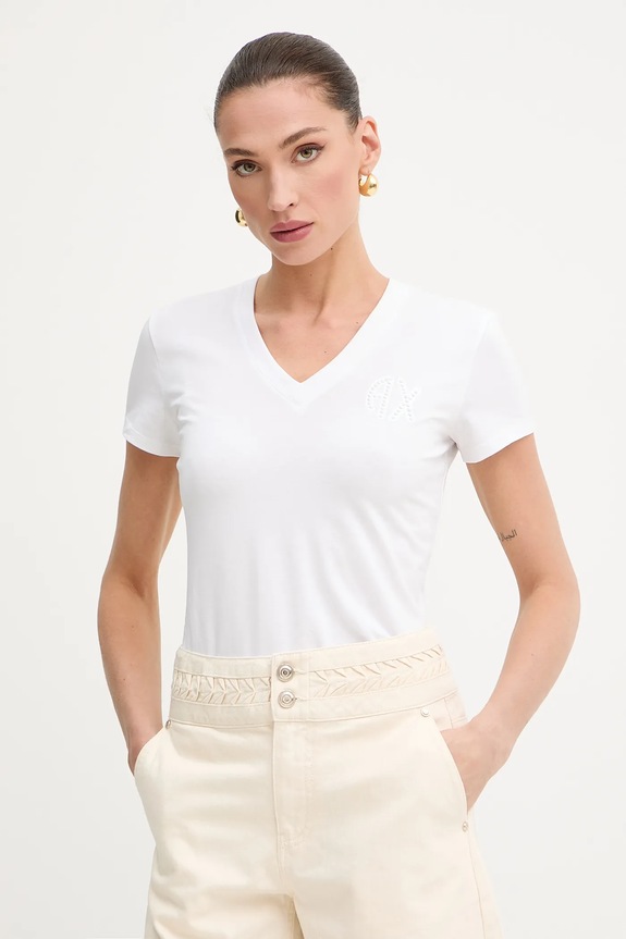 Armani Exchange t-shirt semplice bianco XW000606.AF10355