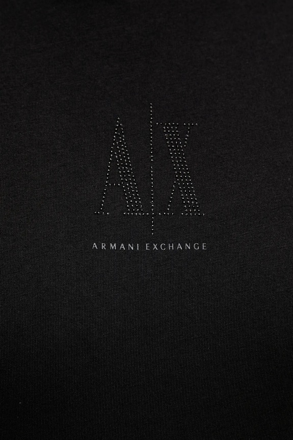 Armani Exchange pamut póló XW000830.AF10356.NOS fekete