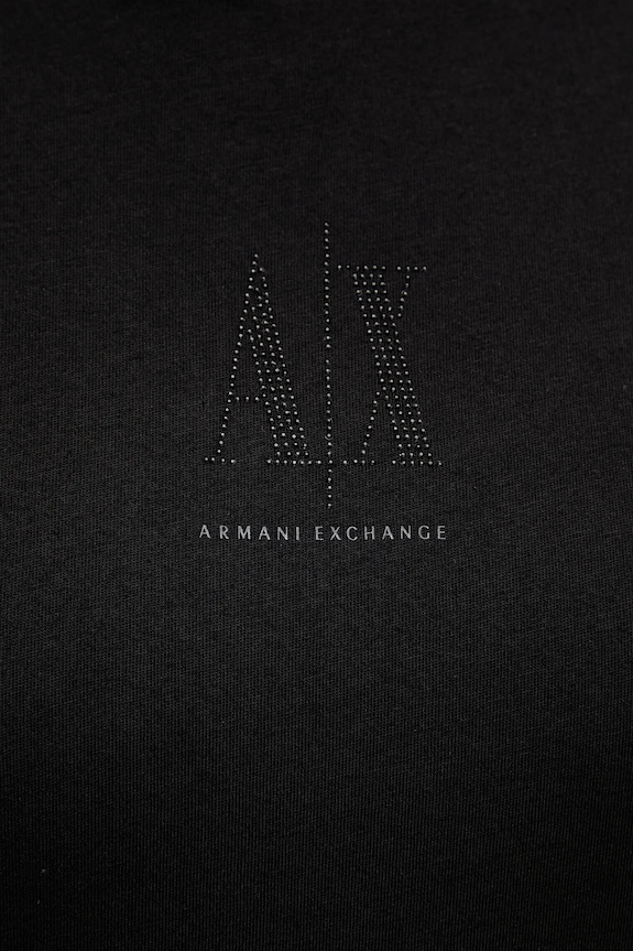 Armani Exchange pamut póló XW000830.AF10356.NOS fekete