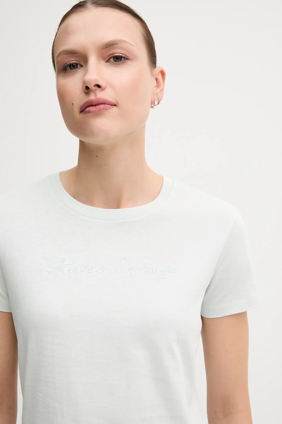 Odzież Armani Exchange t-shirt bawełniany XW000839.AF10356 turkusowy