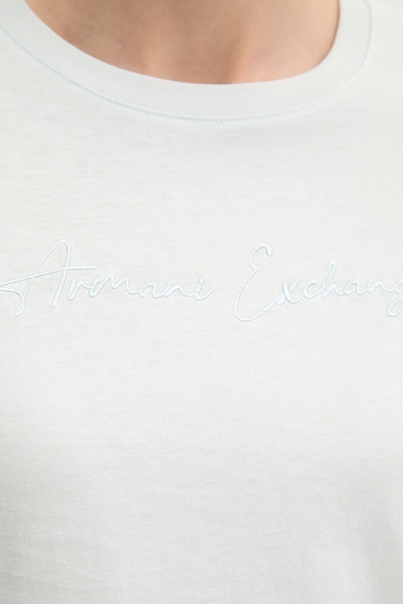 Armani Exchange t-shirt bawełniany turkusowy XW000839.AF10356