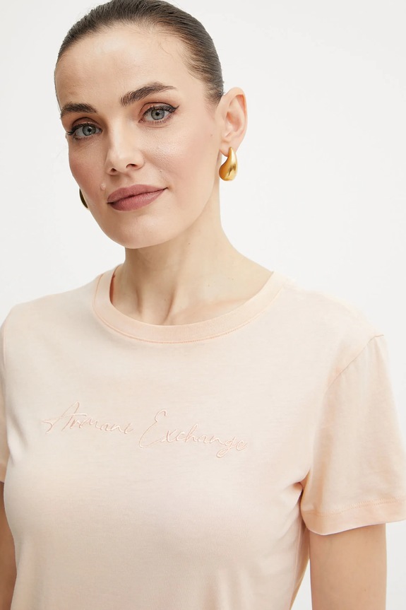 Bavlněné tričko Armani Exchange oranžová XW000839.AF10356