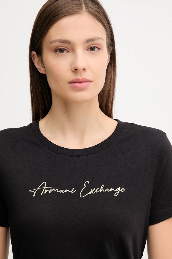 Одяг Бавовняна футболка Armani Exchange XW000839.AF10356 чорний