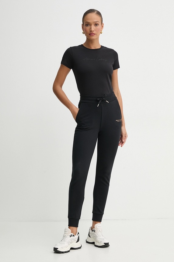 Armani Exchange pamut póló XW000839.AF10356 fekete AA00