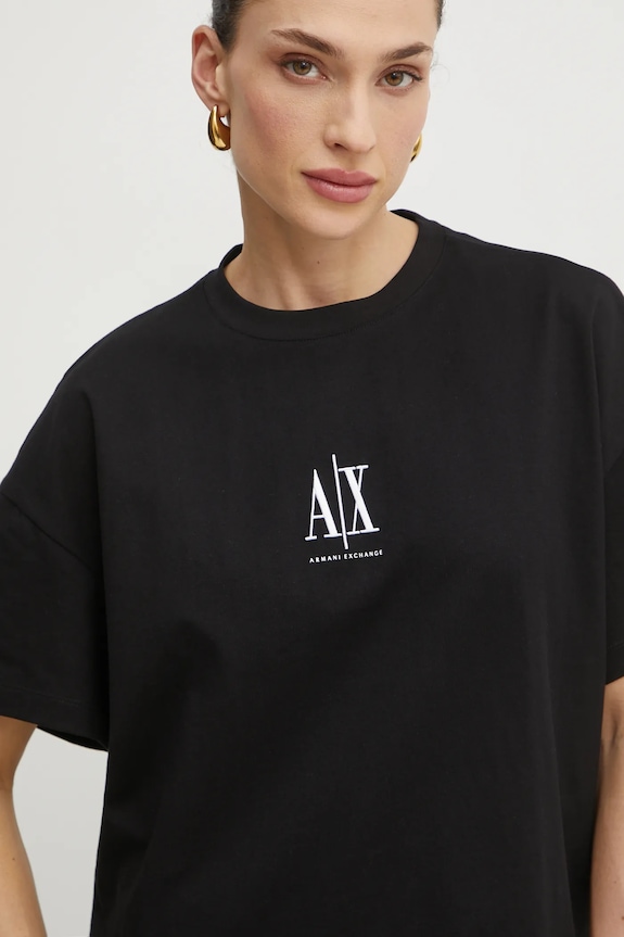Armani Exchange t-shirt bawełniany czarny XW001182.AF15085.NOS
