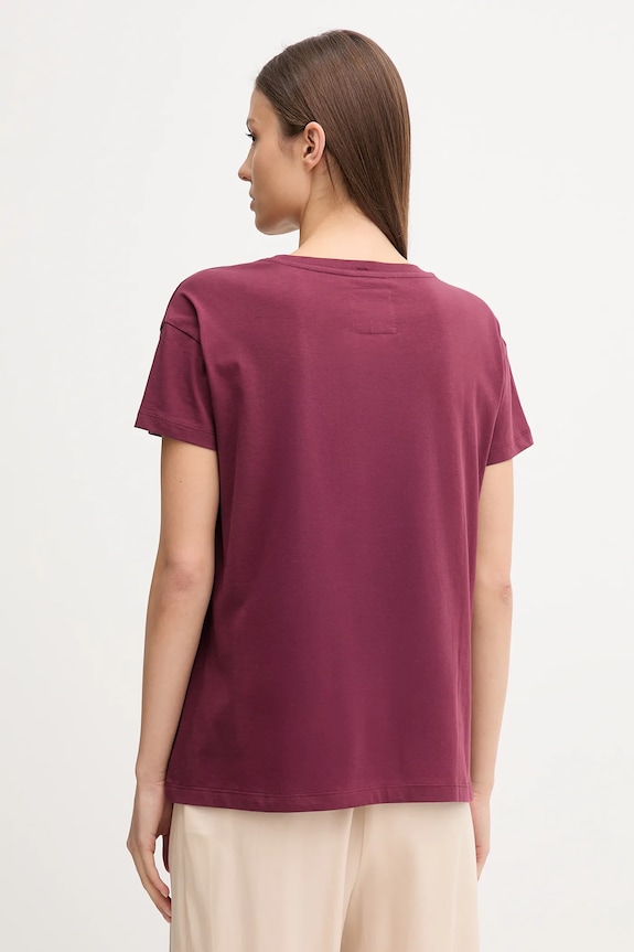 Bavlnené tričko Armani Exchange XW000830.AF10356 burgundské SS26