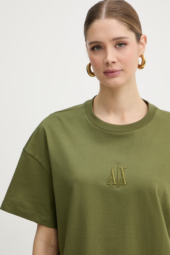 Armani Exchange tričko dámske bavlnené zelená XW001182.AF15085