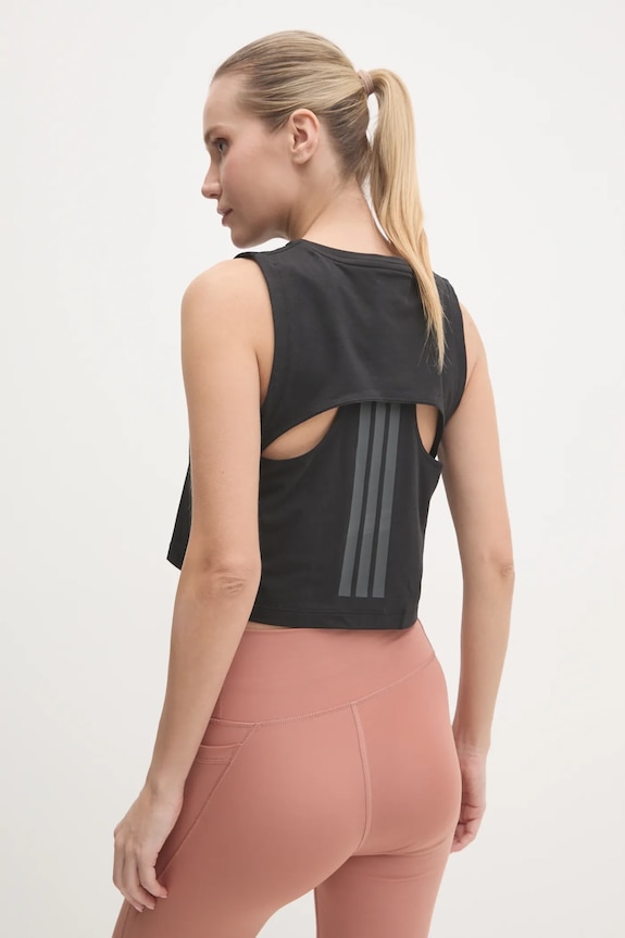 adidas Performance top de antrenament print negru JJ3501