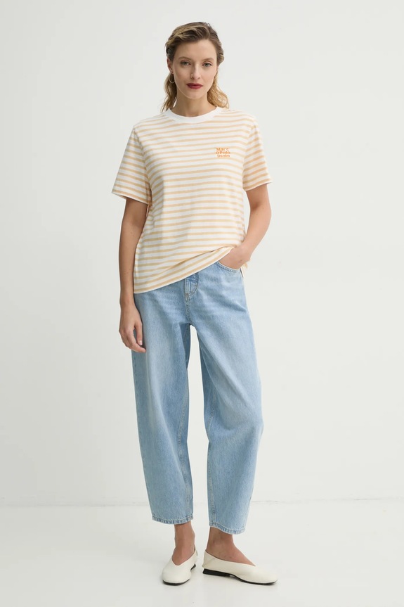 Marc O'Polo t-shirt bawełniany 5000005953 biały SS25