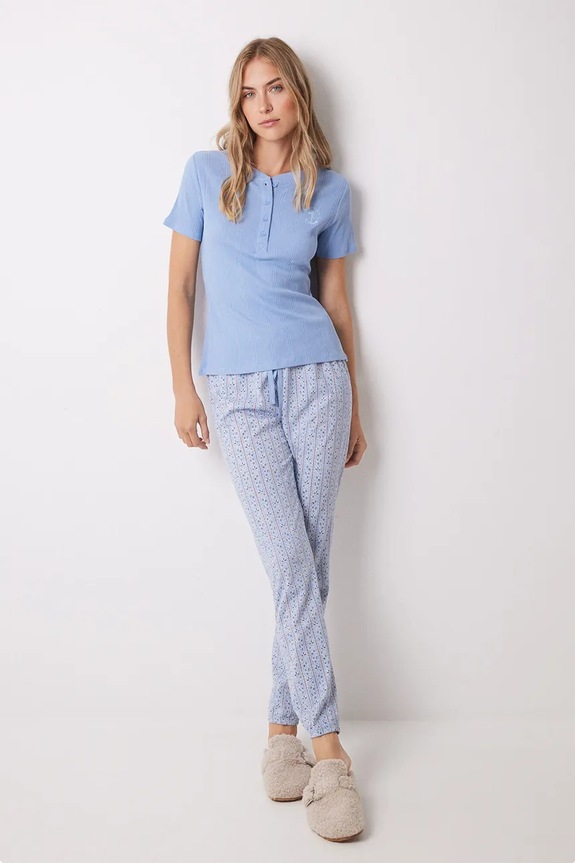 Pyžamové tričko women'secret MIX AND MATCH HAMPTONS modrá 3278425
