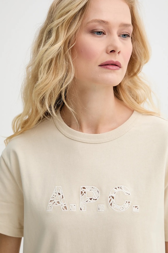 A.P.C. t-shirt in cotone annie - GOTS beige COHBQ.F26495