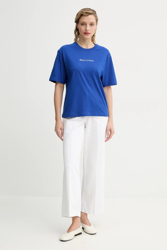 Marc O'Polo t-shirt in cotone 502201251033 blu SS25