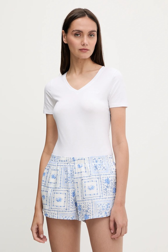 Μπλουζάκι Guess NEW CARRIE slim λευκό O5RI02.KBBU1