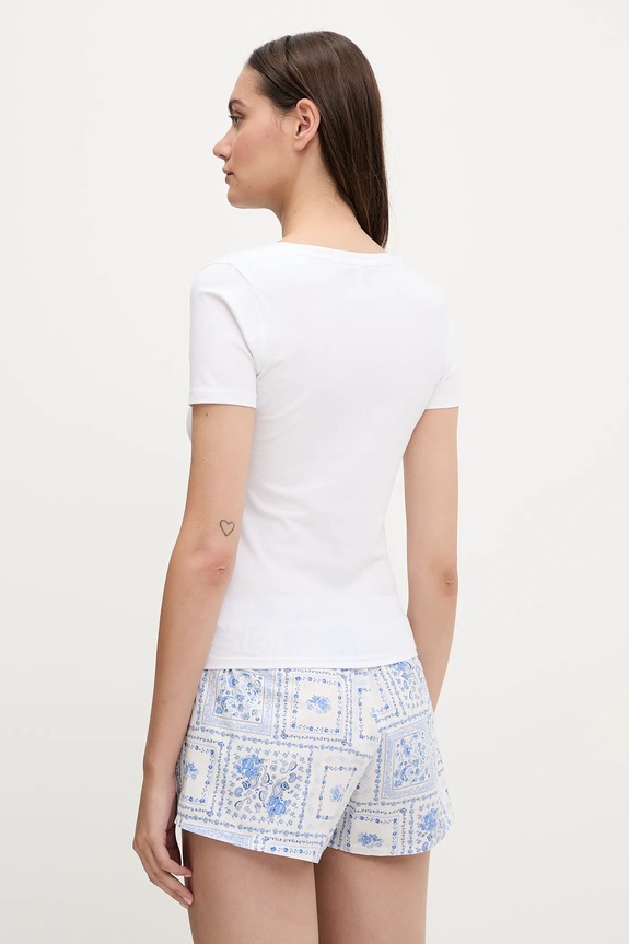Μπλουζάκι Guess NEW CARRIE O5RI02.KBBU1 λευκό AW25