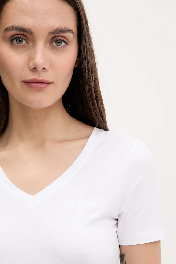 Μπλουζάκι Guess NEW CARRIE λευκό O5RI02.KBBU1