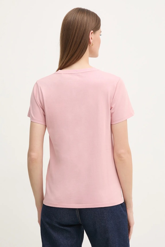 Odzież Pepe Jeans t-shirt bawełniany LORETTA PL505994 różowy