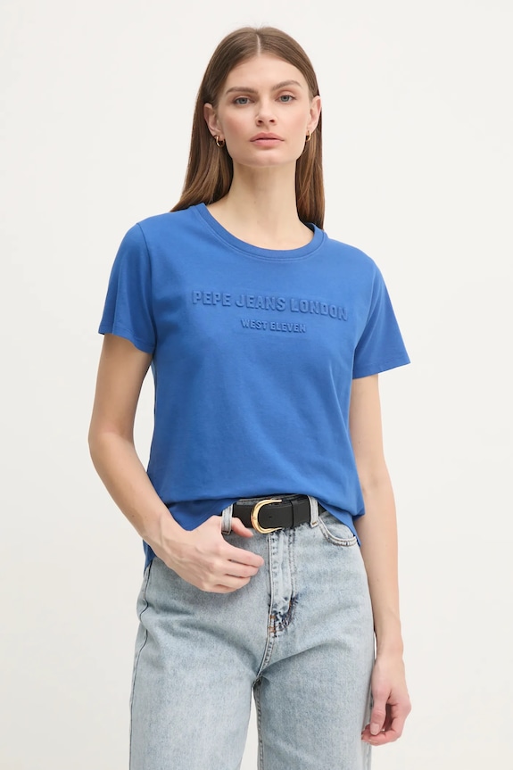 Pamučna majica Pepe Jeans LORETTA Planet friendly plava PL505994