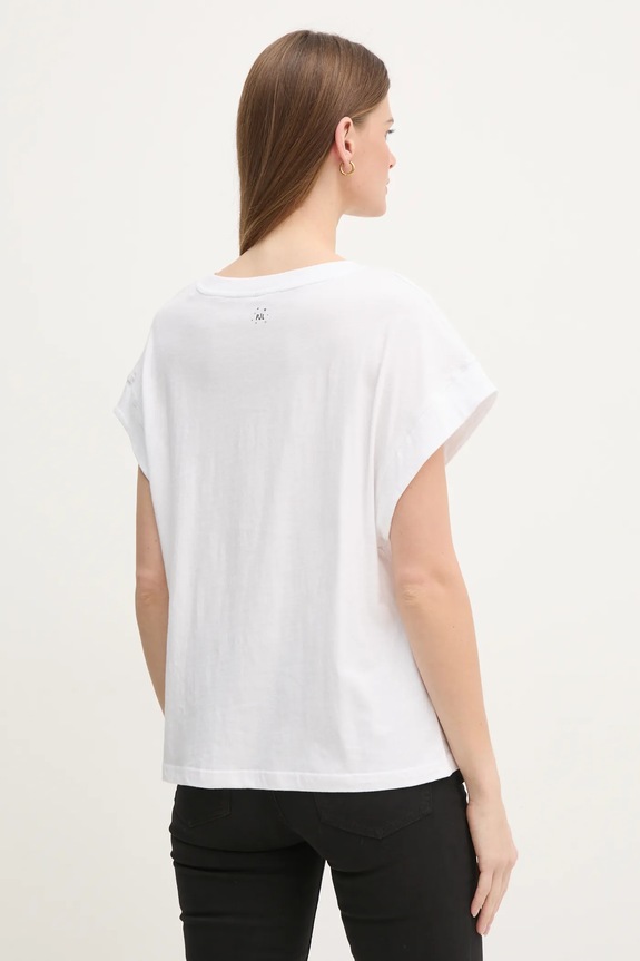 Îmbrăcăminte Pepe Jeans tricou din bumbac LIRA PL505996 alb