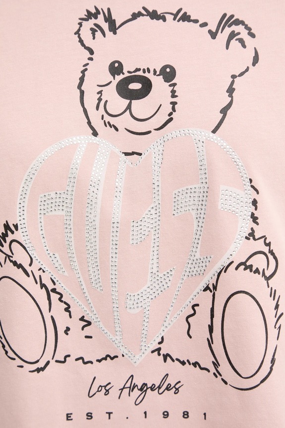 Bavlnené tričko Guess RHINESTONE V5RI09.I3Z14 ružová