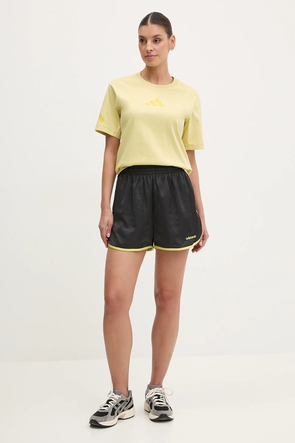 adidas t-shirt bawełniany Z.N.E. JC5400 żółty SS25
