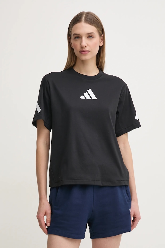 Bavlněné tričko adidas Z.N.E. hladký černá JJ4778