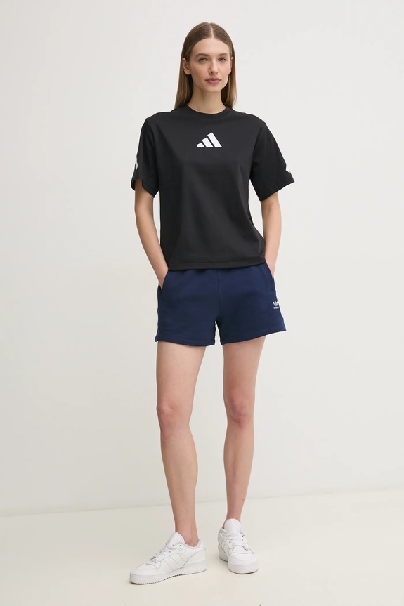 Bavlněné tričko adidas Z.N.E. JJ4778 černá SS25