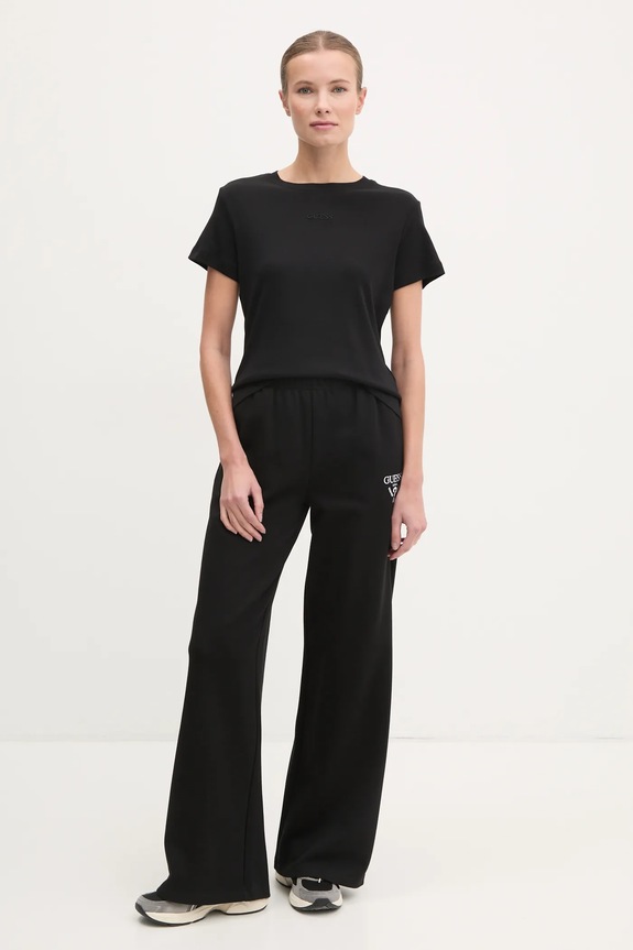 Guess t-shirt bawełniany GELSEY V5RI14.KCOI1 czarny SS25
