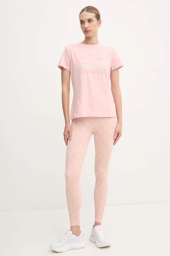 Guess t-shirt 4G V5RI05.J1314 różowy SS25