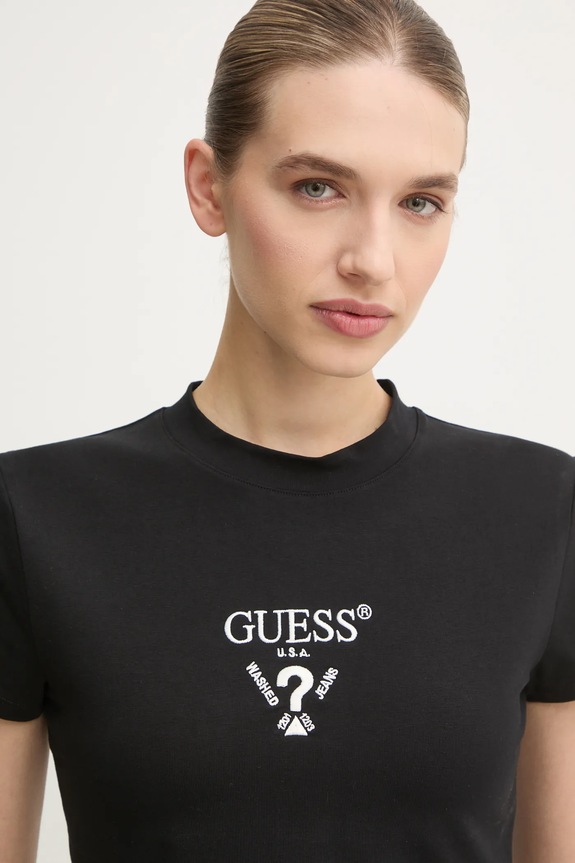 Tričko Guess COLETTE černá V4YI20.KCDH1