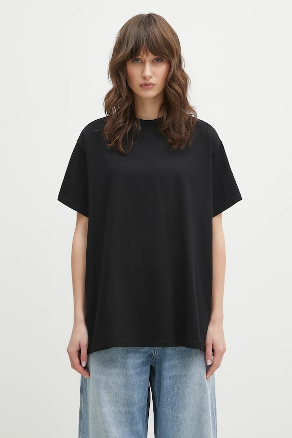 MM6 Maison Margiela cotton t-shirt plain black S52GC0333