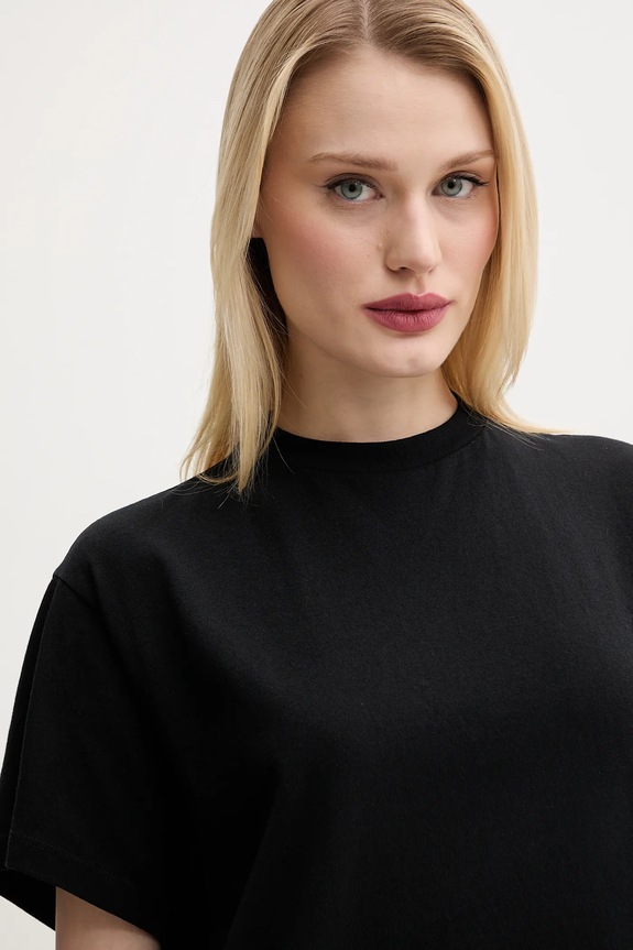 Βαμβακερό μπλουζάκι MM6 Maison Margiela μαύρο S52GC0333