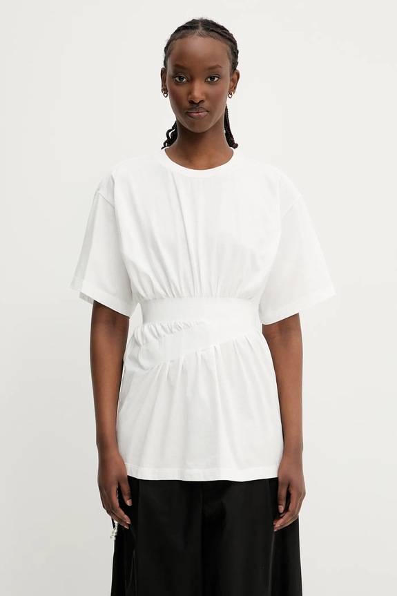 MM6 Maison Margiela tricou din bumbac uni alb S52GC0335
