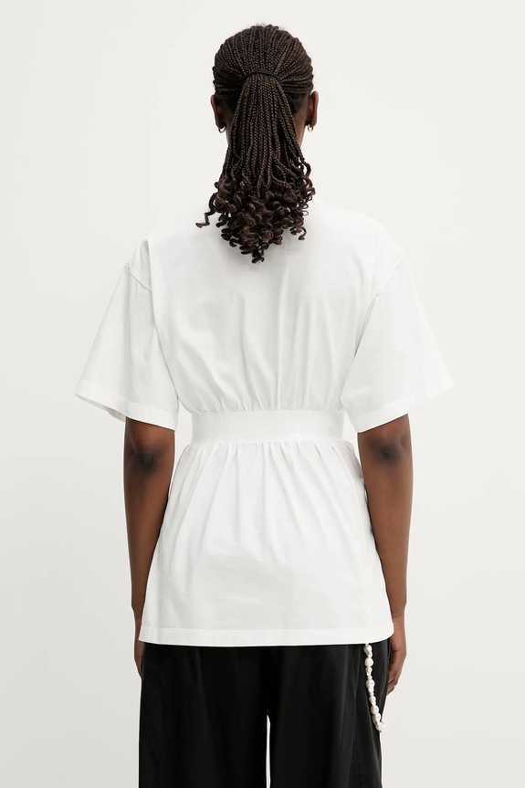 Oblečení Bavlněné tričko MM6 Maison Margiela S52GC0335 bílá