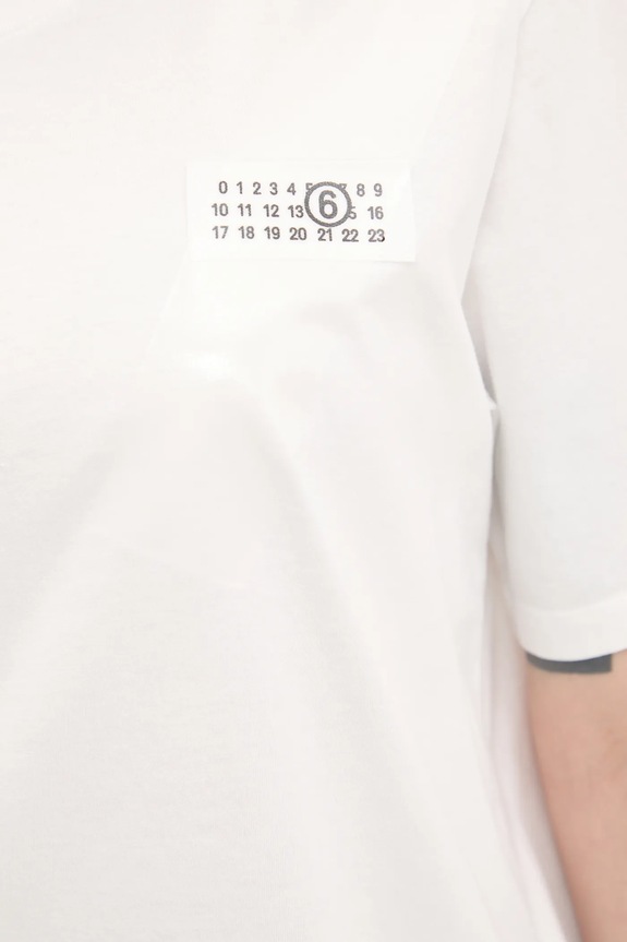 MM6 Maison Margiela tricou din bumbac S52GC0336 alb