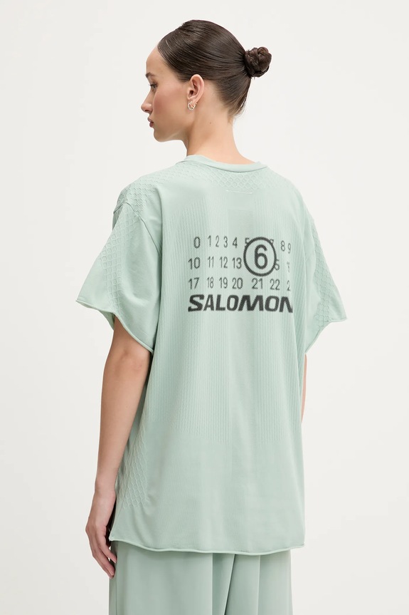 Oblečenie Tričko MM6 Maison Margiela x Salomon S52GC0345 tyrkysová
