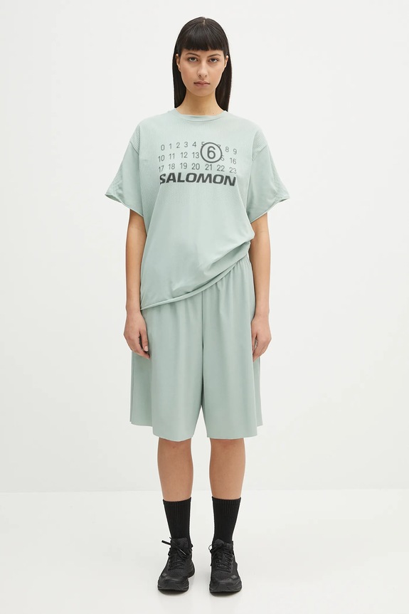 Футболка MM6 Maison Margiela x Salomon S52GC0345 бірюзовий
