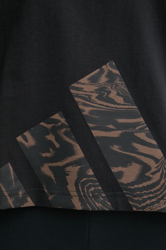 Bavlněné tričko adidas Essentials Animal JM5886 černá