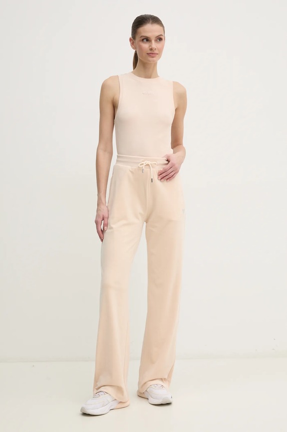 Bavlněný top Guess GELSEY V5RP14.KCOI1 béžová SS25