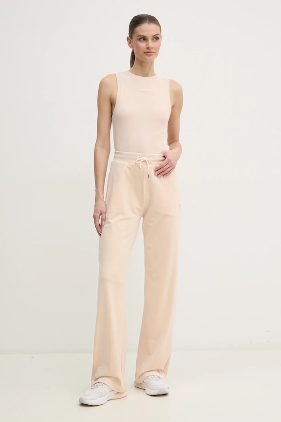Bavlněný top Guess GELSEY V5RP14.KCOI1 béžová SS25