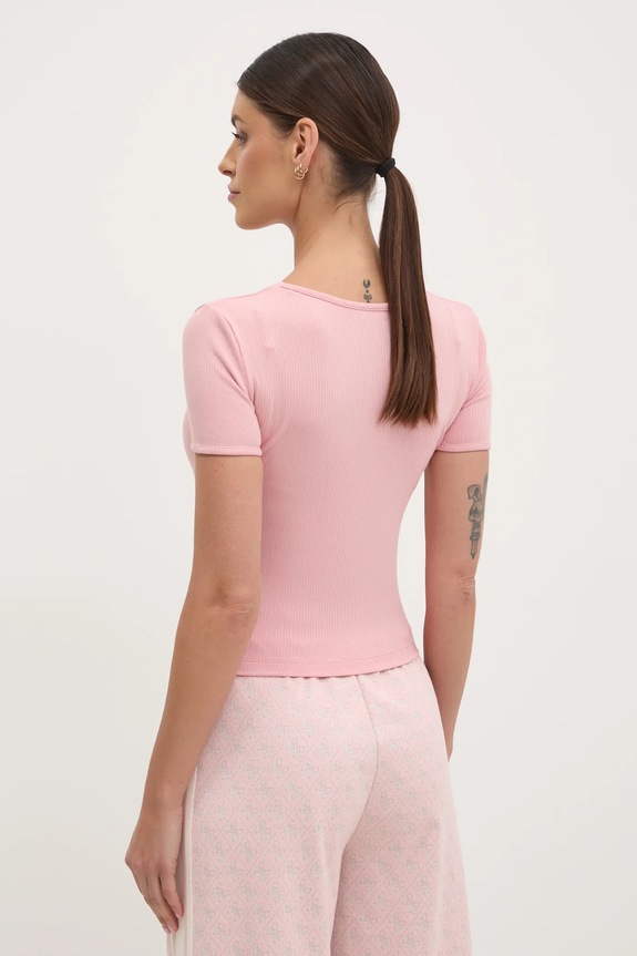 Odzież Guess t-shirt SUZANNE V5RP00.KBCO2 różowy