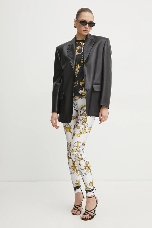 Tričko Versace Jeans Couture 78HAH613.JS458 černá SS25