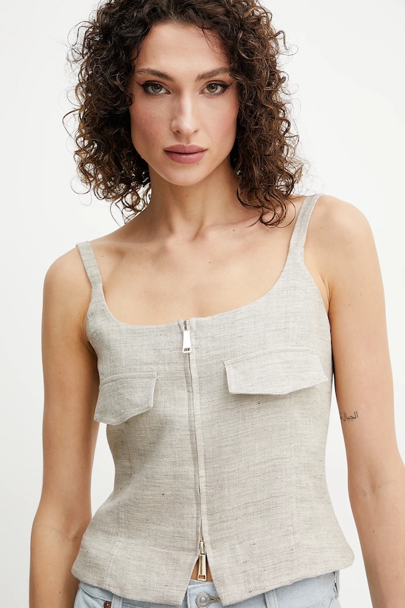 Lanena bluza Marella NICOLAS bež 2513161042